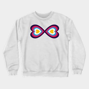 Polyamory Heart Infinity Symbol - New Pride Colors! Crewneck Sweatshirt